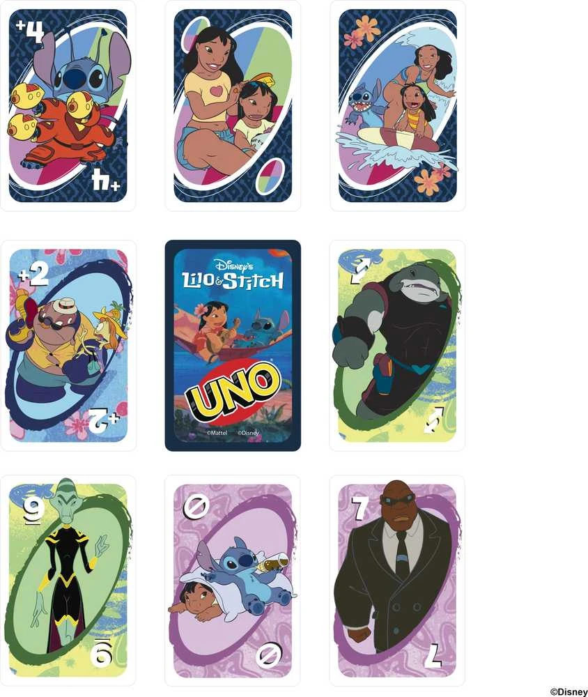 Mattel UNO Disney Lilo ir Stitch vakarėlių kortų žaidimas