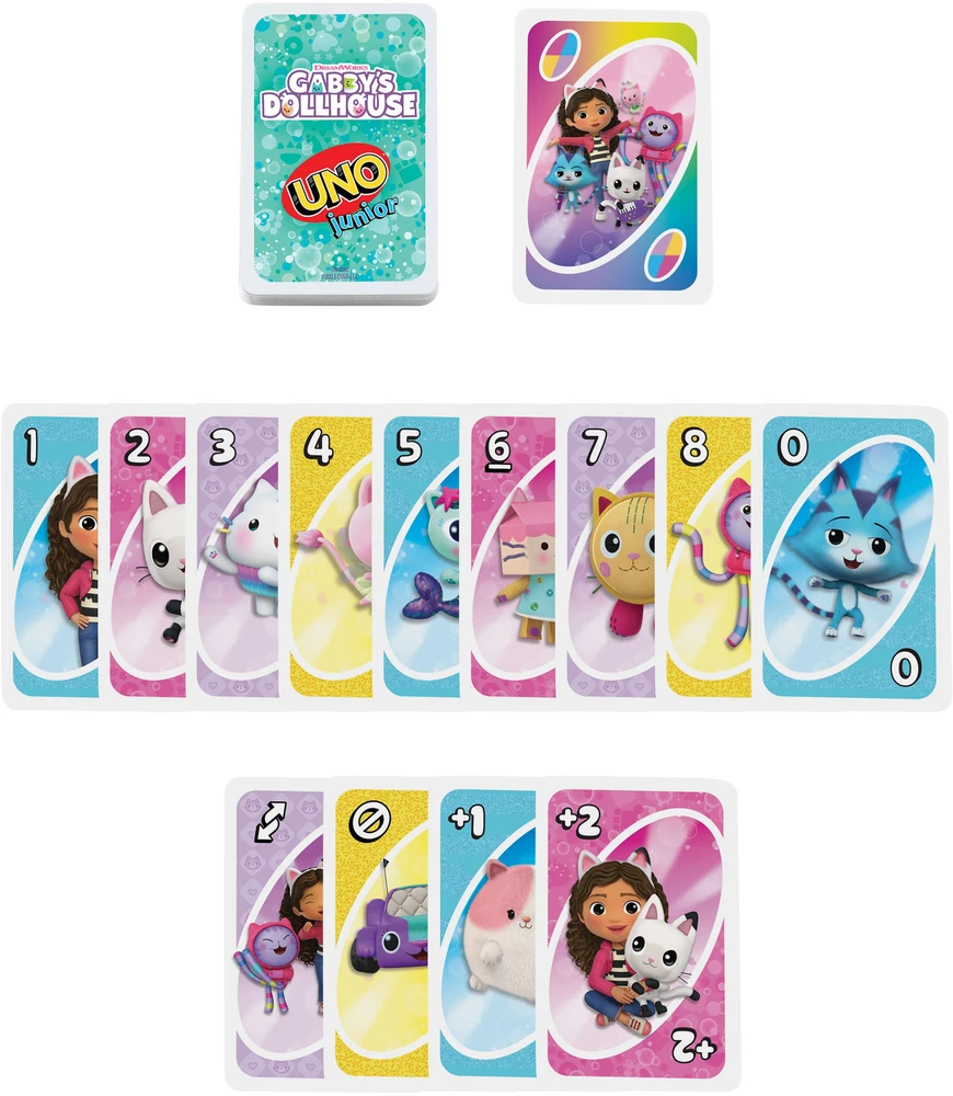 Mattel Vaikų kortų žaidimas UNO Junior Katinėlio namelis Gabi