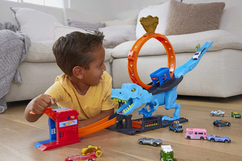 Mattel Žaislinis Hot Wheels City T-Rexas lenktynių rinkinys