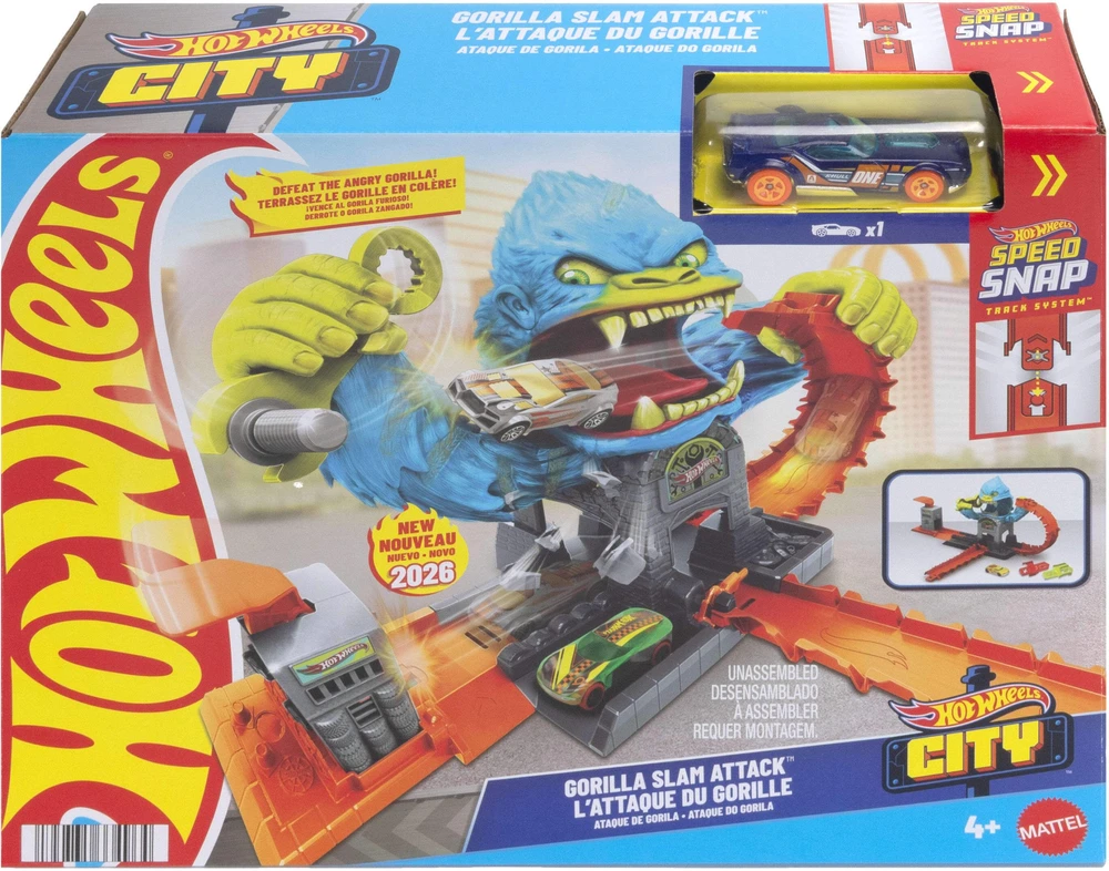 Mattel „Hot Wheels“ – „Miesto Nemesis Gorilla Garage Attack“ (JHL92)