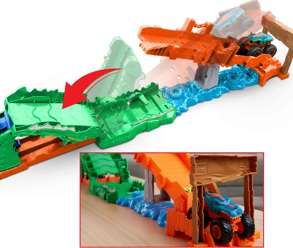Mattel HOT WHEELS MONSTER TRUCKS rinkinys – Krokodilo iššūkis (JJN45)