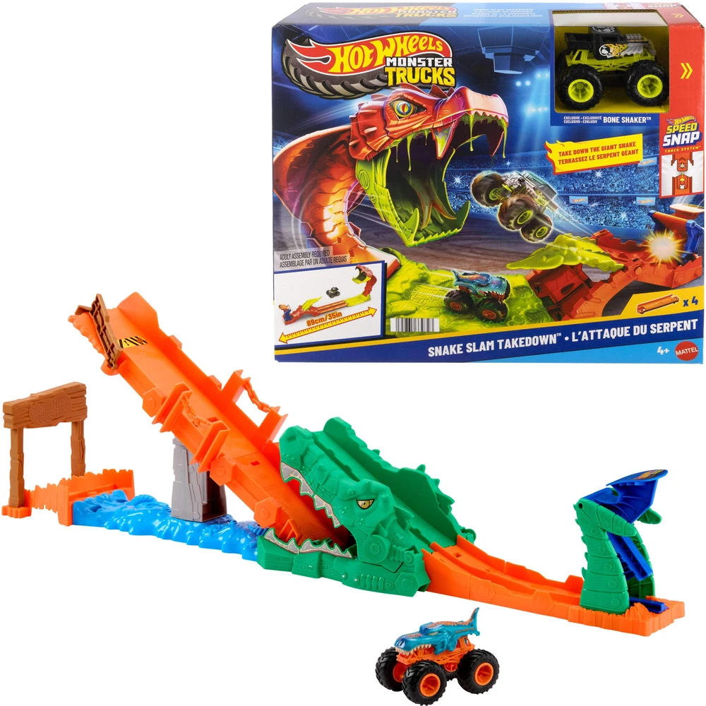 Mattel HOT WHEELS MONSTER TRUCKS rinkinys – Krokodilo iššūkis (JJN45)