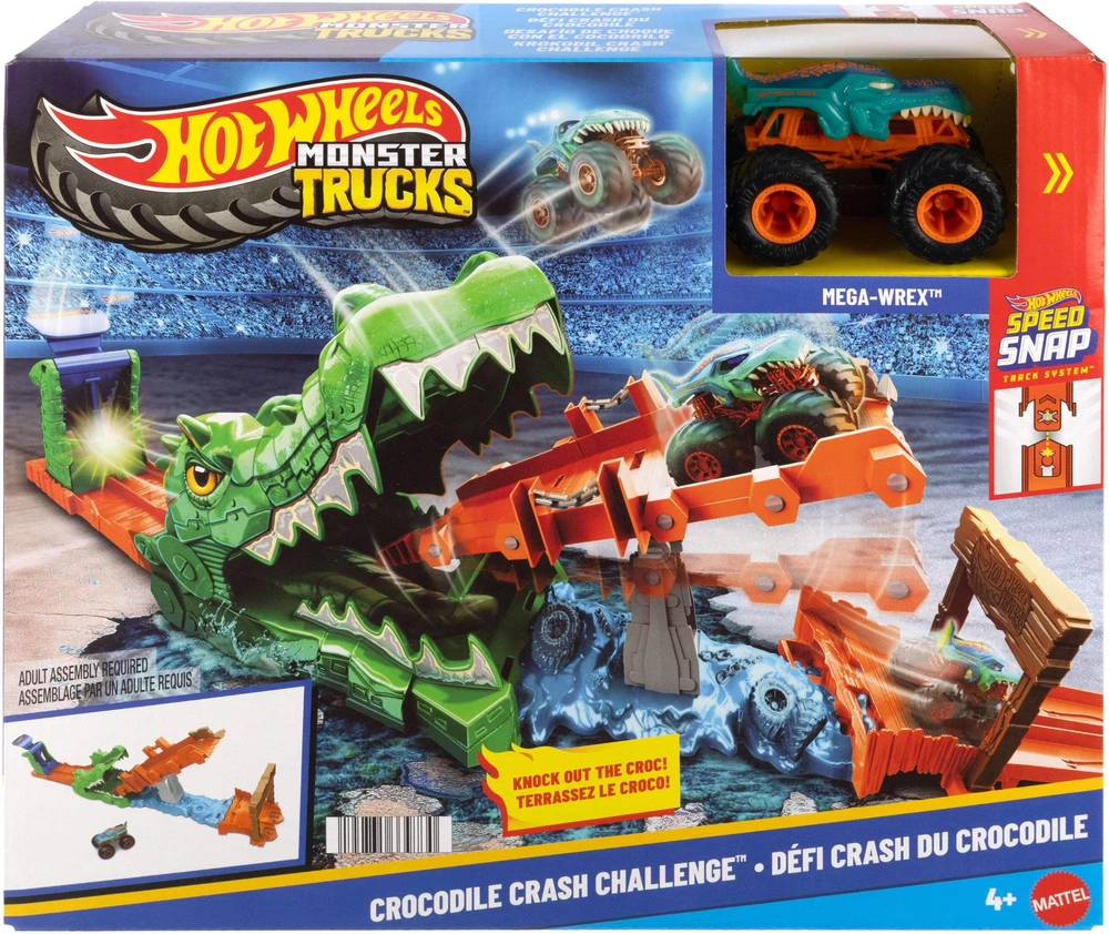 Mattel HOT WHEELS MONSTER TRUCKS rinkinys – Krokodilo iššūkis (JJN45)