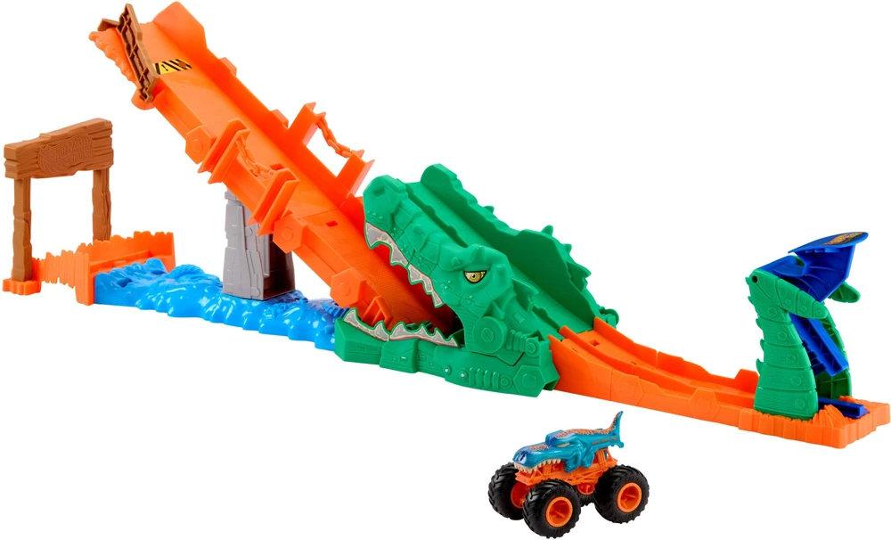 Mattel HOT WHEELS MONSTER TRUCKS rinkinys – Krokodilo iššūkis (JJN45)