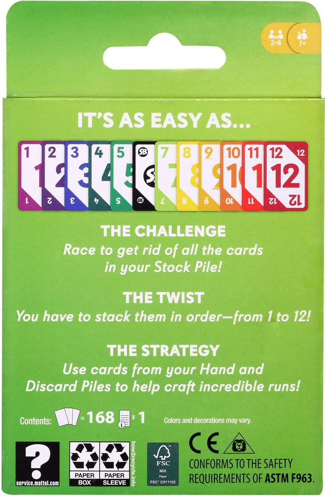 Mattel UNO kortos SKIP-BO (atnaujintos) (JMM20)
