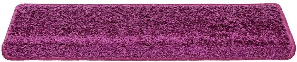 Laiptų kilimėliai, 20 vnt., 65x21x4 cm, violetiniai, stačiakampiai kraštai