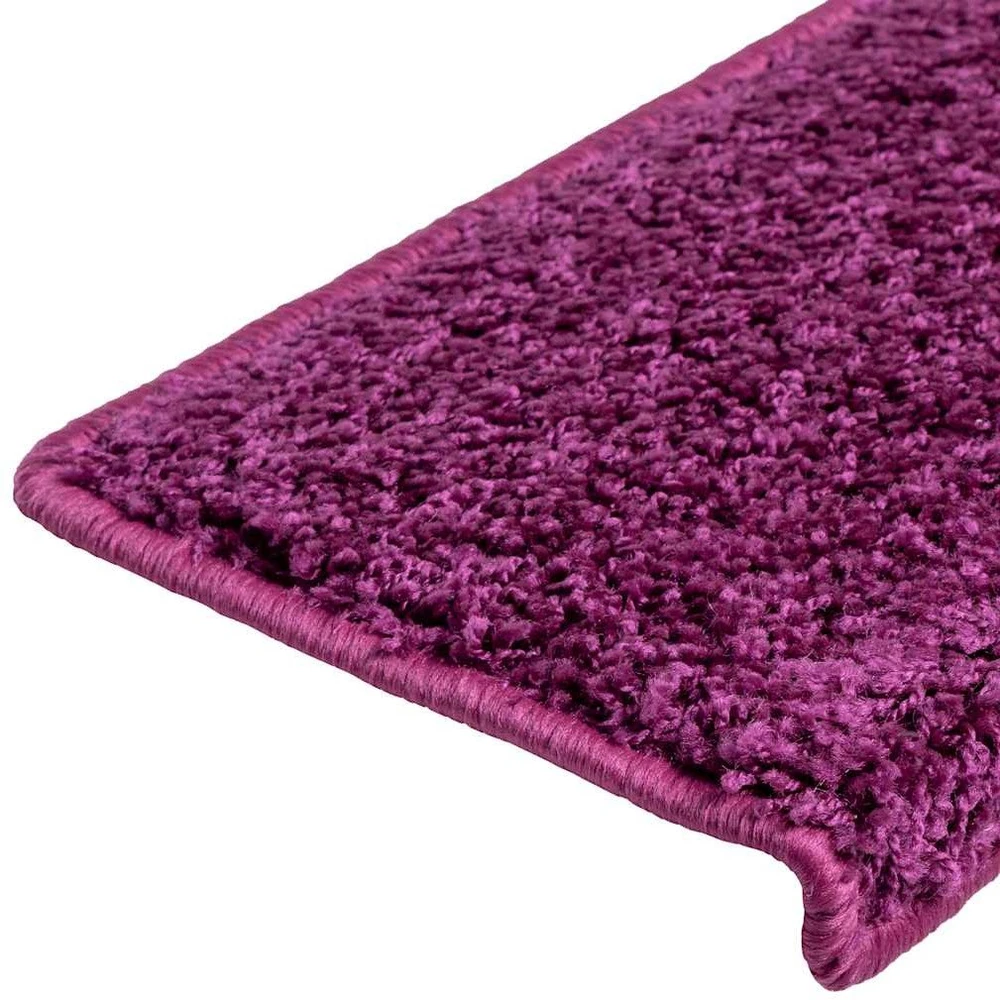Laiptų kilimėliai, 20 vnt., 65x21x4 cm, violetiniai, stačiakampiai kraštai