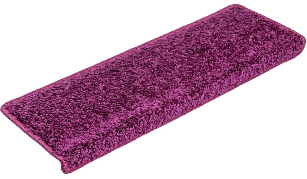 Laiptų kilimėliai, 20 vnt., 65x21x4 cm, violetiniai, stačiakampiai kraštai