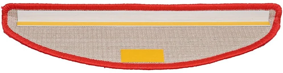 Laiptų kilimėliai, 20 vnt., 56x17x3 cm, raudoni, pusapvaliai