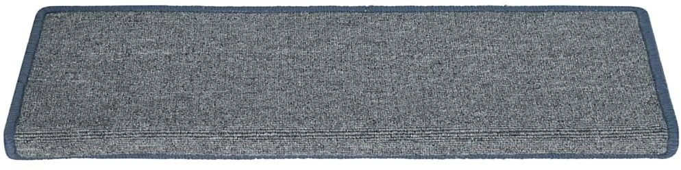 Laiptų kilimėliai, 30 vnt., 65x21x4 cm, šviesiai pilki ir mėlyni, stačiakampiai kraštai