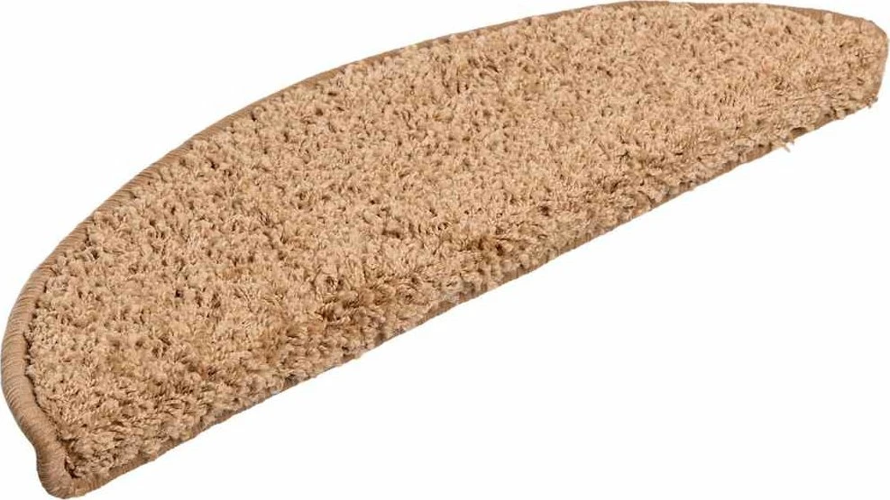 Laiptų kilimėliai, 30 vnt., 56x17x3 cm, smėlio spalvos, pusapvaliai