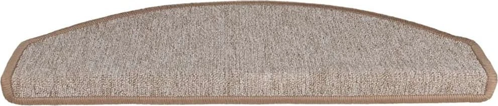 Laiptų kilimėliai, 30 vnt., 65x24x4 cm, šviesiai rudi, pusapvaliai, dideli