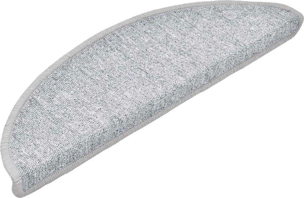 Laiptų kilimėliai, 30 vnt., 56x17x3 cm, šviesiai pilki, pusapvaliai