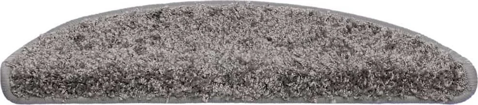 Laiptų kilimėliai, 30 vnt., pilki, 56x17x3 cm, pusapvaliai