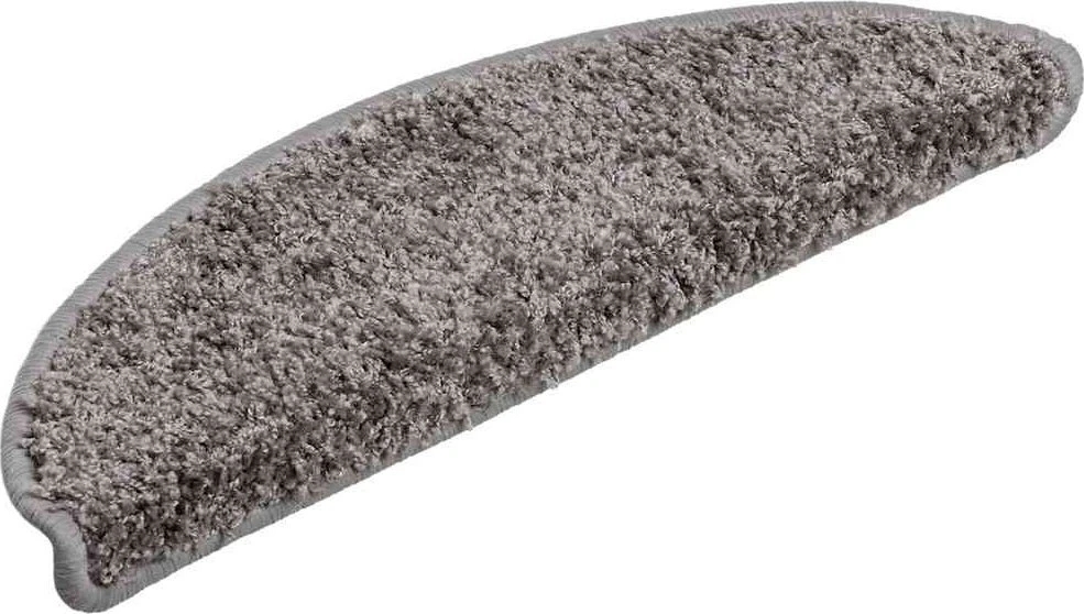 Laiptų kilimėliai, 30 vnt., pilki, 56x17x3 cm, pusapvaliai