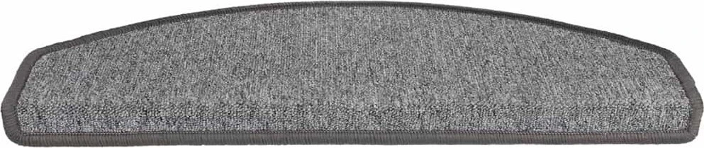 Laiptų kilimėliai, 30 vnt., 65x24x4 cm, tamsiai pilki, pusapvaliai, dideli