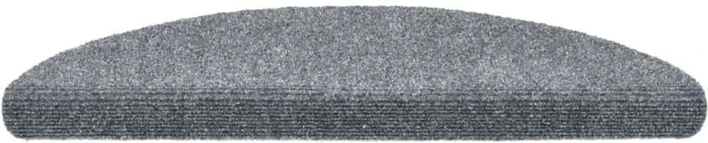 Laiptų kilimėliai, lipnūs, 20 vnt., 56x17x3 cm, šviesiai pilki, pusapvaliai