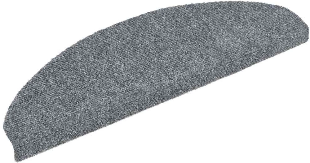 Laiptų kilimėliai, lipnūs, 20 vnt., 65x21x4 cm, šviesiai pilki, pusapvaliai, dideli