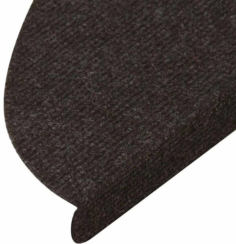 Lipnūs laiptų kilimėliai, 20vnt., juodi, 65x22,5x3,5cm