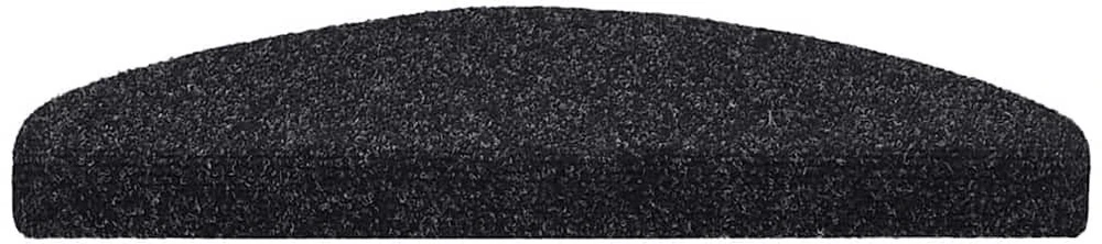 Laiptų kilimėliai, lipnūs, 20 vnt., juodi, pusapvaliai, dideli, 65x21x4 cm