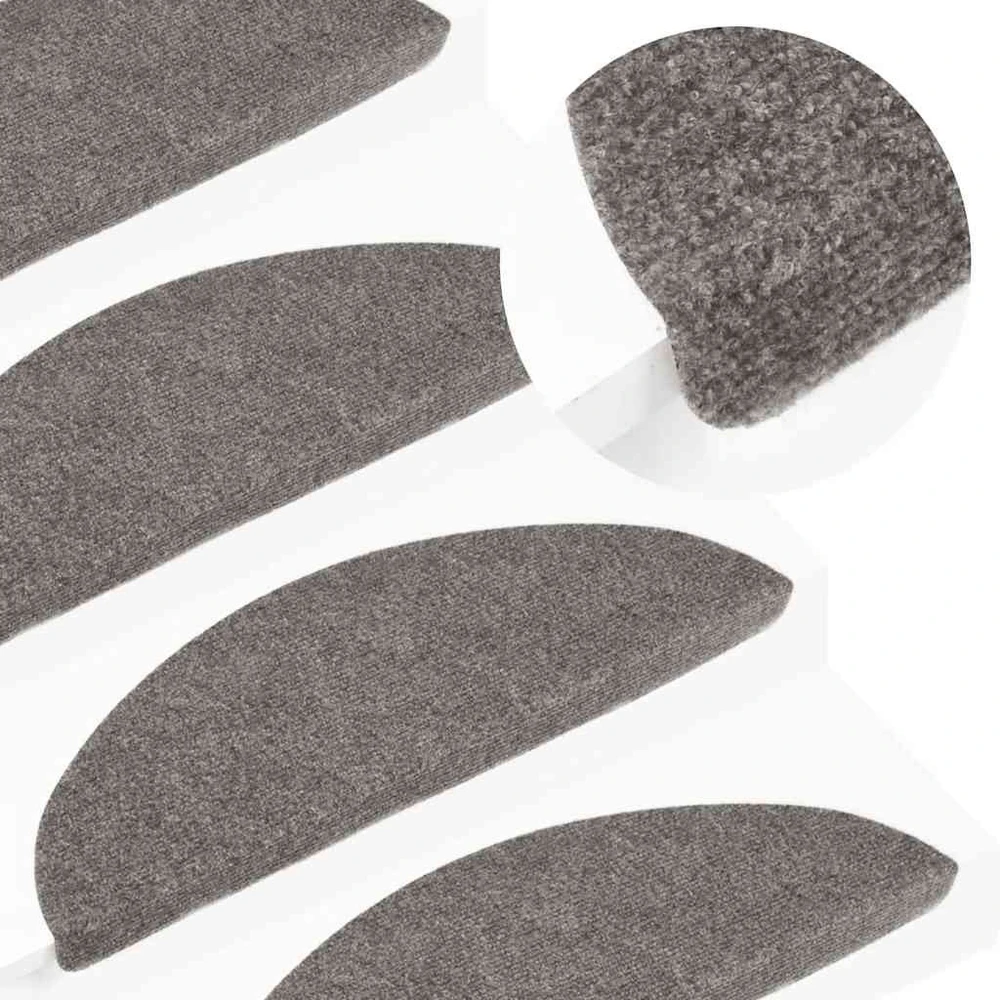 Lipnūs laiptų kilimėliai, 20vnt., pilki, 65x22,5x3,5cm