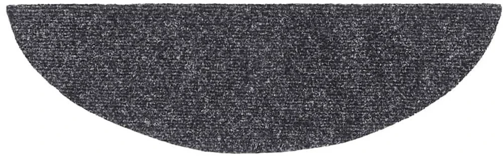 Laiptų kilimėliai, lipnūs, 20 vnt., 56x17x3 cm, tamsiai pilki, pusapvaliai