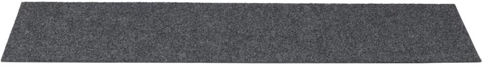 Laiptų kilimėliai, lipnūs, 30 vnt., 76x20 cm, šviesiai pilki, stačiakampiai