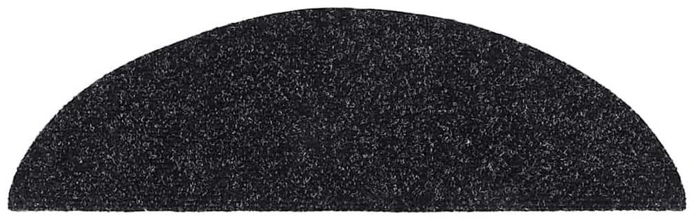 Laiptų kilimėliai, lipnūs, 30 vnt., juodi, pusapvaliai, 56x17x3 cm