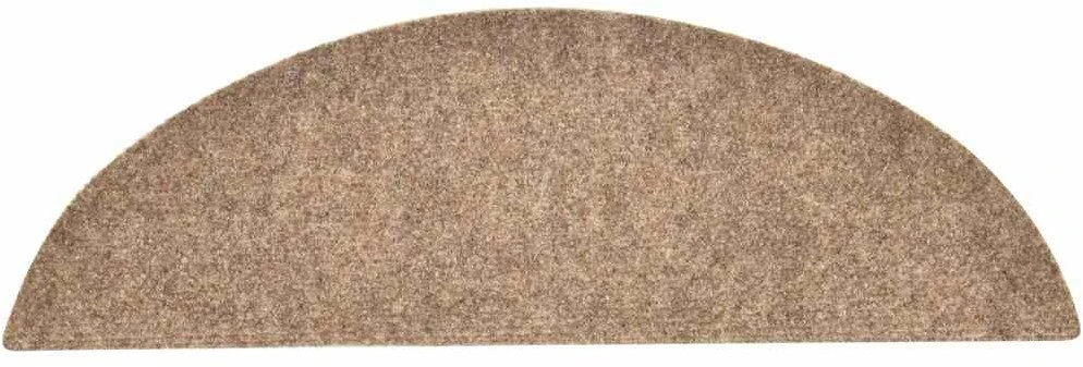 Laiptų kilimėliai, lipnūs, 30 vnt., 56x17x3 cm, smėlio spalvos, pusapvaliai