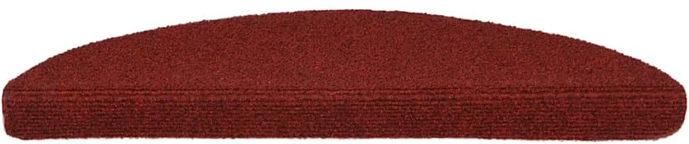 Laiptų kilimėliai, lipnūs, 30 vnt., 56x17x3 cm, bordo raudoni, pusapvaliai