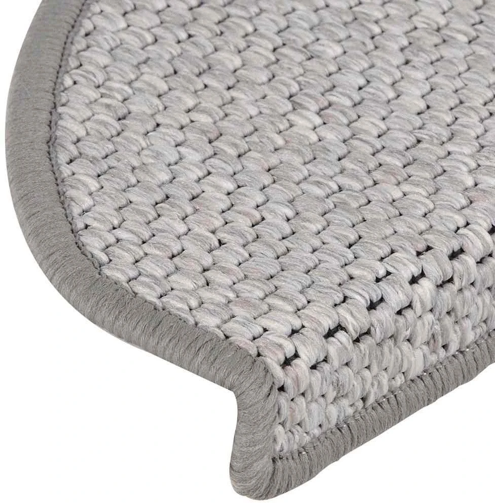 Laiptų kilimėliai Lipni Sisal-Look 30 vnt 65x21x4 cm Platina