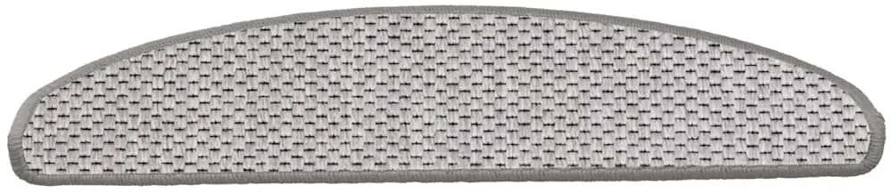 Laiptų kilimėliai Lipni Sisal-Look 30 vnt 65x21x4 cm Platina
