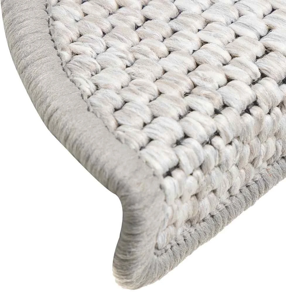 Laiptų kilimėliai Lipni Sisal-Look 30 vnt 56x17x3 cm Platina