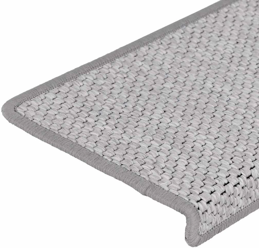 Laiptų kilimėliai Lipni Sisal-Look 30 vnt 65x21x4 cm Platina