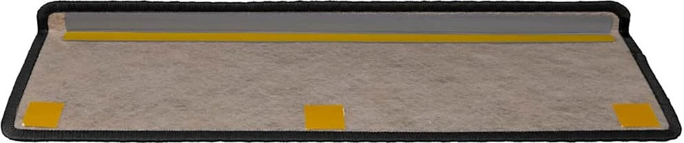 Lipnūs laiptų kilimėliai, 30vnt., antracito spalvos, 65x21x4cm