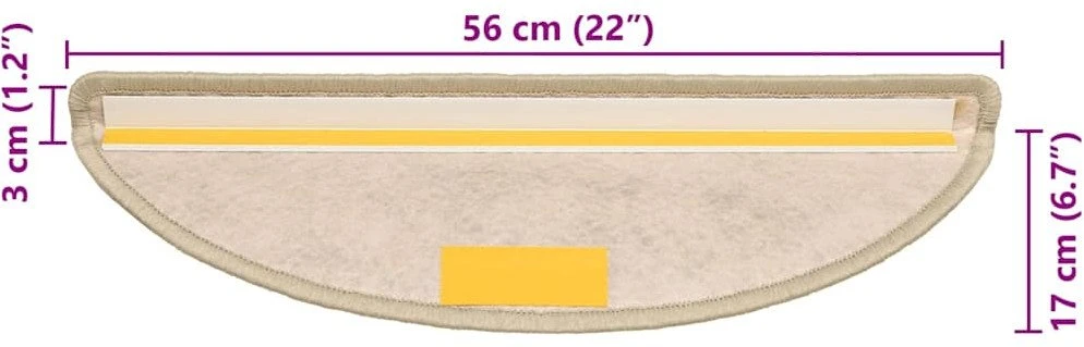 Lipnūs laiptų kilimėliai, 30vnt., šviesiai žali, 56x17x3cm