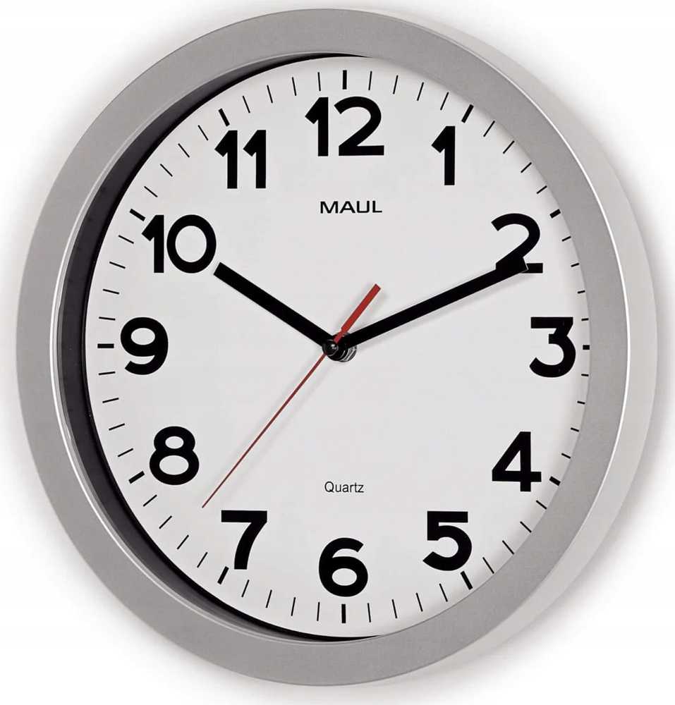 Maul MAUL Wanduhr Step baltas/sidabrinis Kunststoff 30cm inkl. Batterie