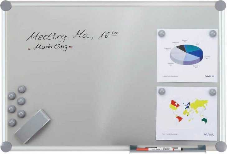 Maul Whiteboard MAULpro 60x90cm kompletny komplektas sidabrinė