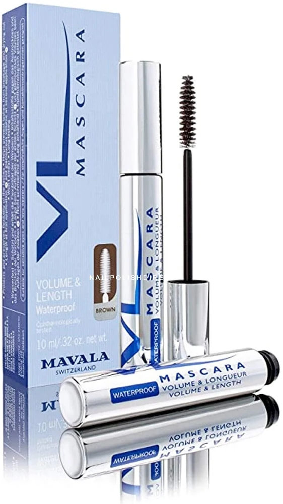 Mavala Atsparus vandeniui Volumizing & Defining Blakstienų tušas Brown, 10 ml