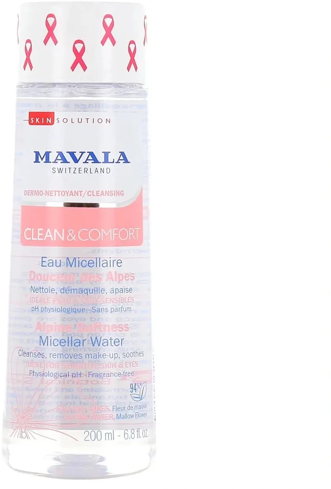 Mavala Clean & Comfort Fragrance-Free Cleansing & Soothing Micellar Vanduo Sensitive, 200 ml