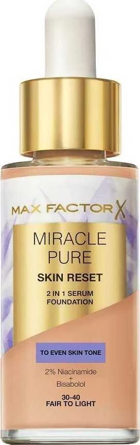 Max Factor Miracle Pure Skin Reset 2in1 serumo makiažo pagrindas