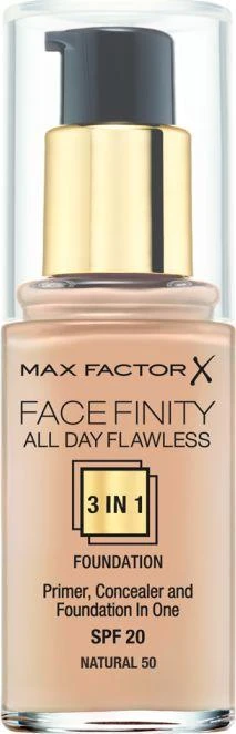 MAX FACTOR Facefinity 3in1 makiažo pagrindas Nr.50 Natural - 30ml
