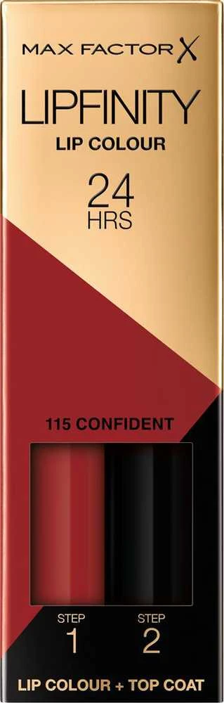 "Max Factor Lipfinity" lūpų dažai 24h 115 Confident 2ml