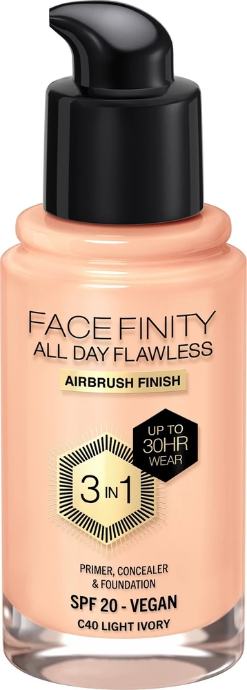 Max Factor Facefinity All Day Flawless makiažo pagrindas moterims 30 ml, spalva: C40 Light Ivory