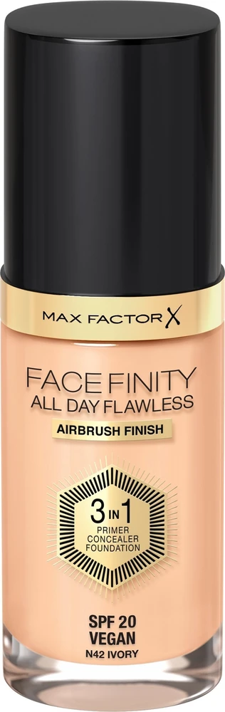 Max Factor Facefinity All Day Flawless makiažo pagrindas moterims 30 ml, spalva: N42 Ivory