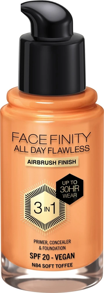 Max Factor Facefinity All Day Flawless makiažo pagrindas moterims 30 ml, spalva: N84 Soft Toffee