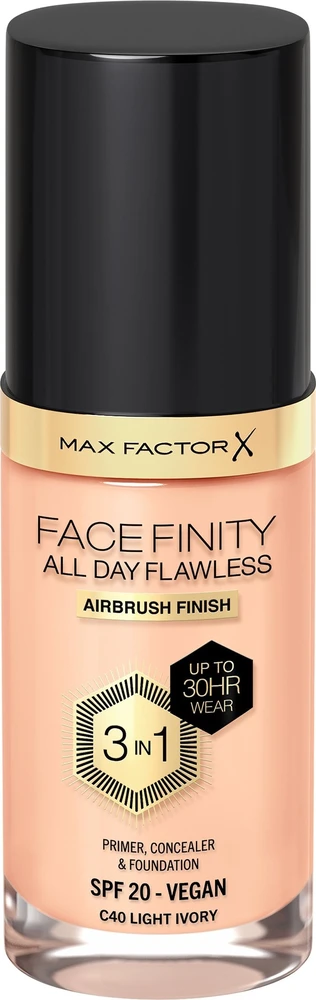 Max Factor Facefinity All Day Flawless makiažo pagrindas moterims 30 ml, spalva: C40 Light Ivory