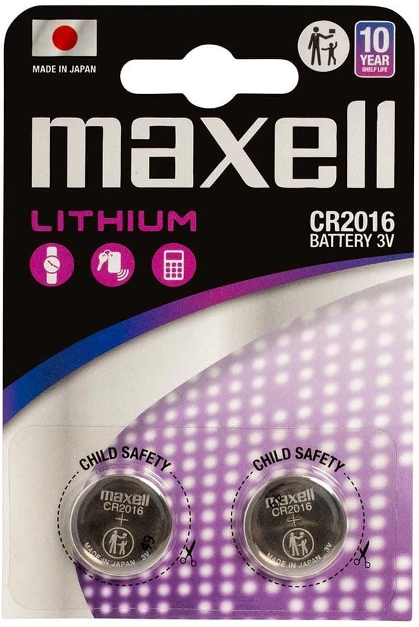Maxell CR2016 dviejų vienetų pakuotė