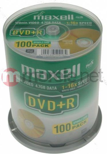 Maxell DVD + R 4,7 GB 16x100 vienetų (275641.30.GB)