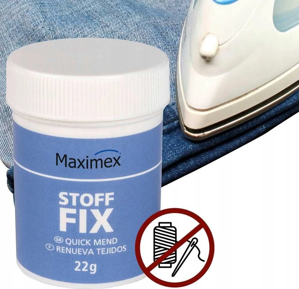 Milteliniai klijai audiniams, greitam drabužių taisymui FABRIC-FIX, Maximex